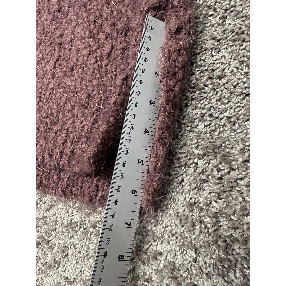 Altar'd State Fuzzy Eyelash Sweater Women's S/M‎ Rose' Mauve Oversized Boho Knit - Picture 6 of 11